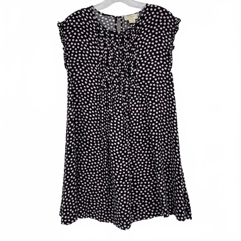 Kate Spade Black Pink Spotted Pleated Mini Dress | Girls Size 10